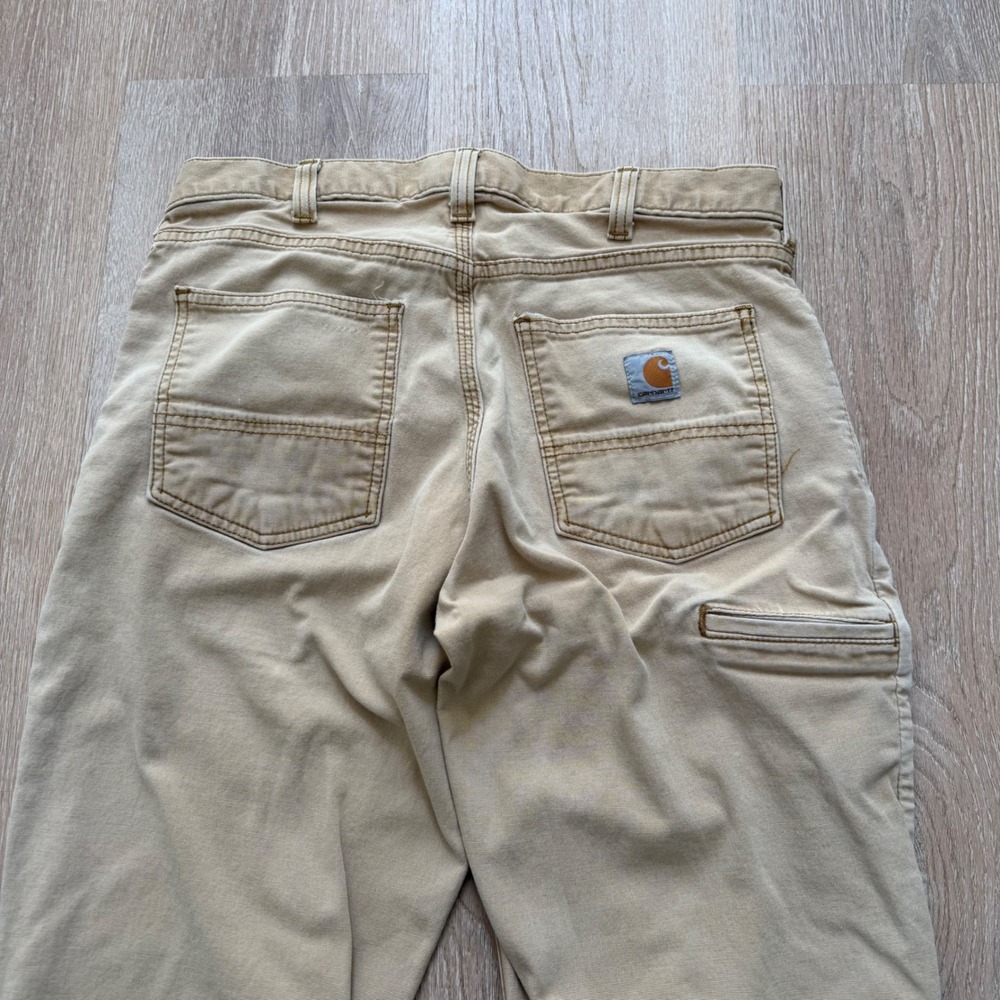 Carhartt 102517-918 Relaxed Fit Canvas Work Pants Mens 34x32 Tan Rugged Utility - Picture 7 of 12
